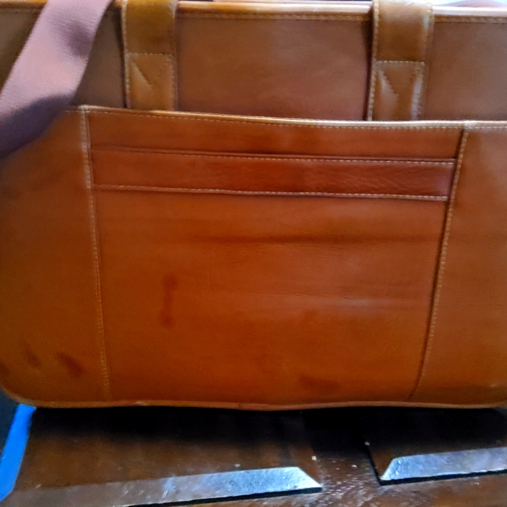 Leather brief case